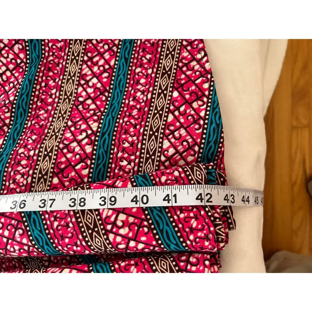 Mae Otti Dress Womens 2XL African Print Knee Length V Neck Back Zip XC Fast Ship - Picture 11 of 12